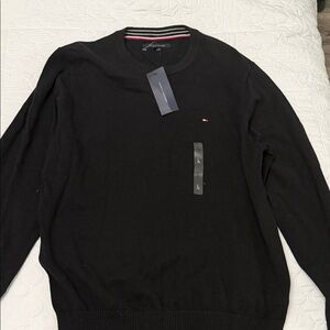 Tommy Hilfiger Men's Classic Black Crewneck Sweater